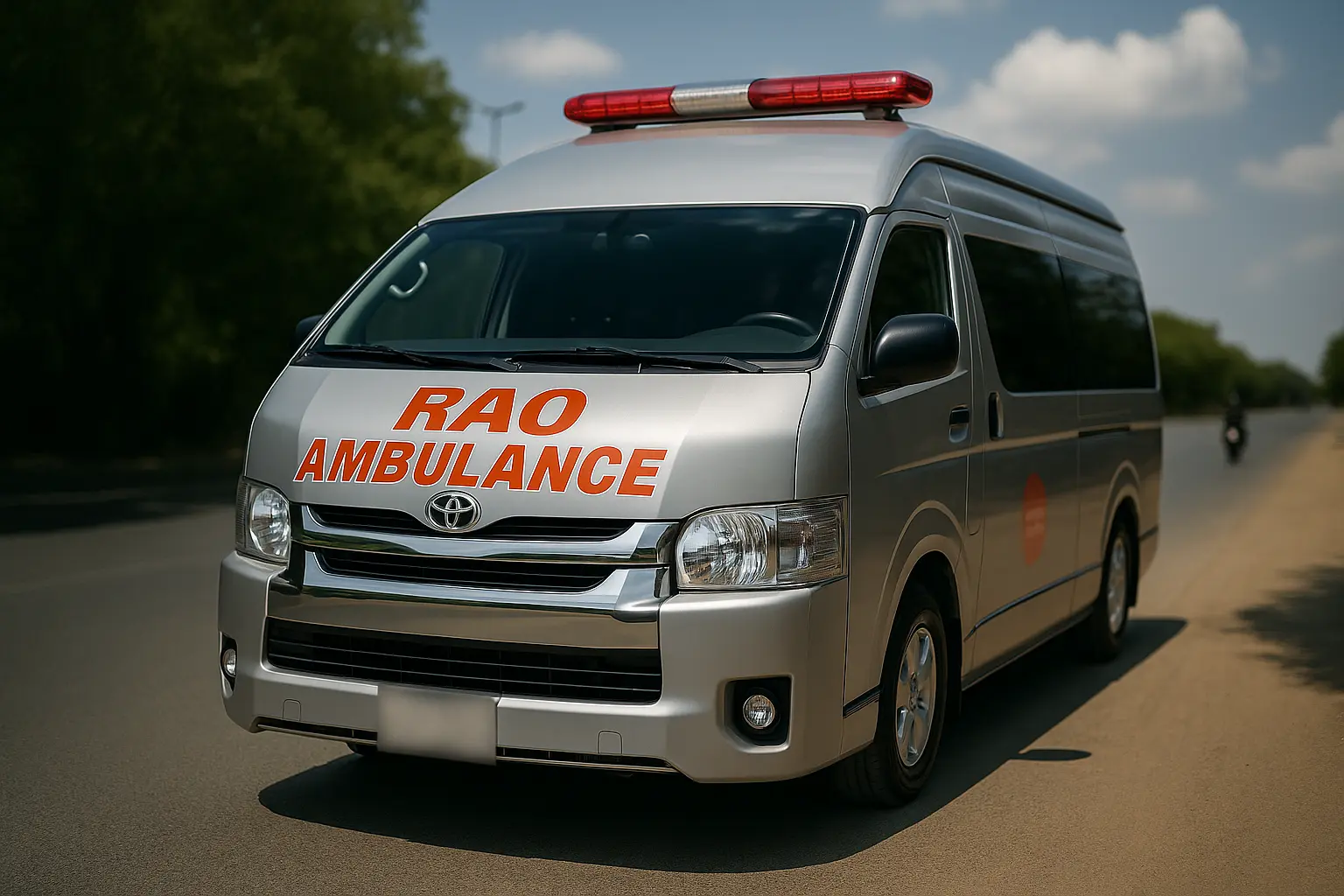 A modern medical transport vehicle with baby incubator equipment